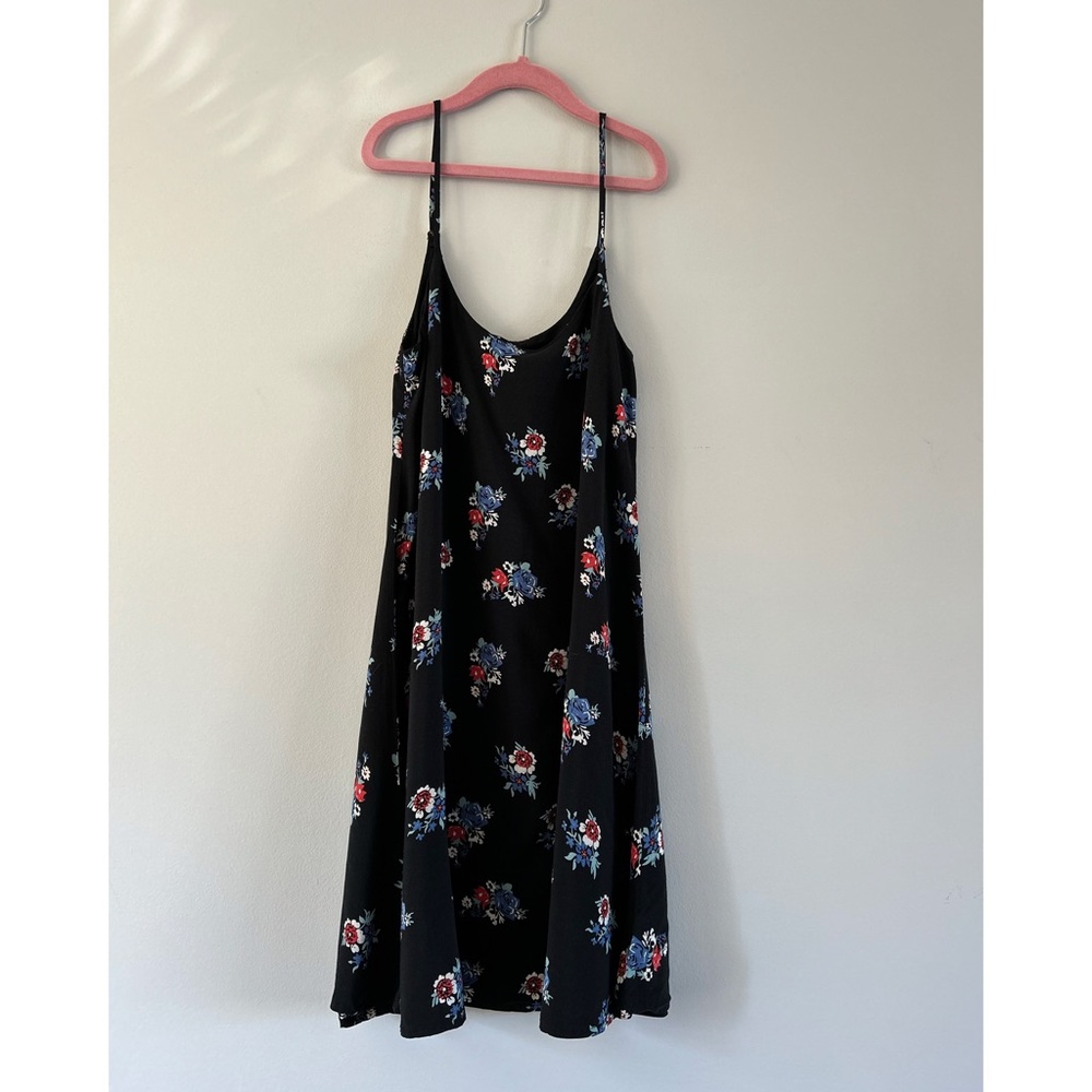 XS, Rebel Rogue, black and floral a-line beach dress